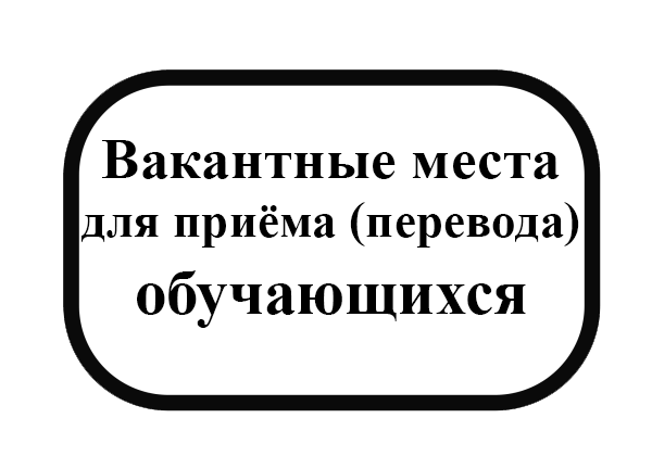 Вакантные места для приёма (перевода) обучающихся